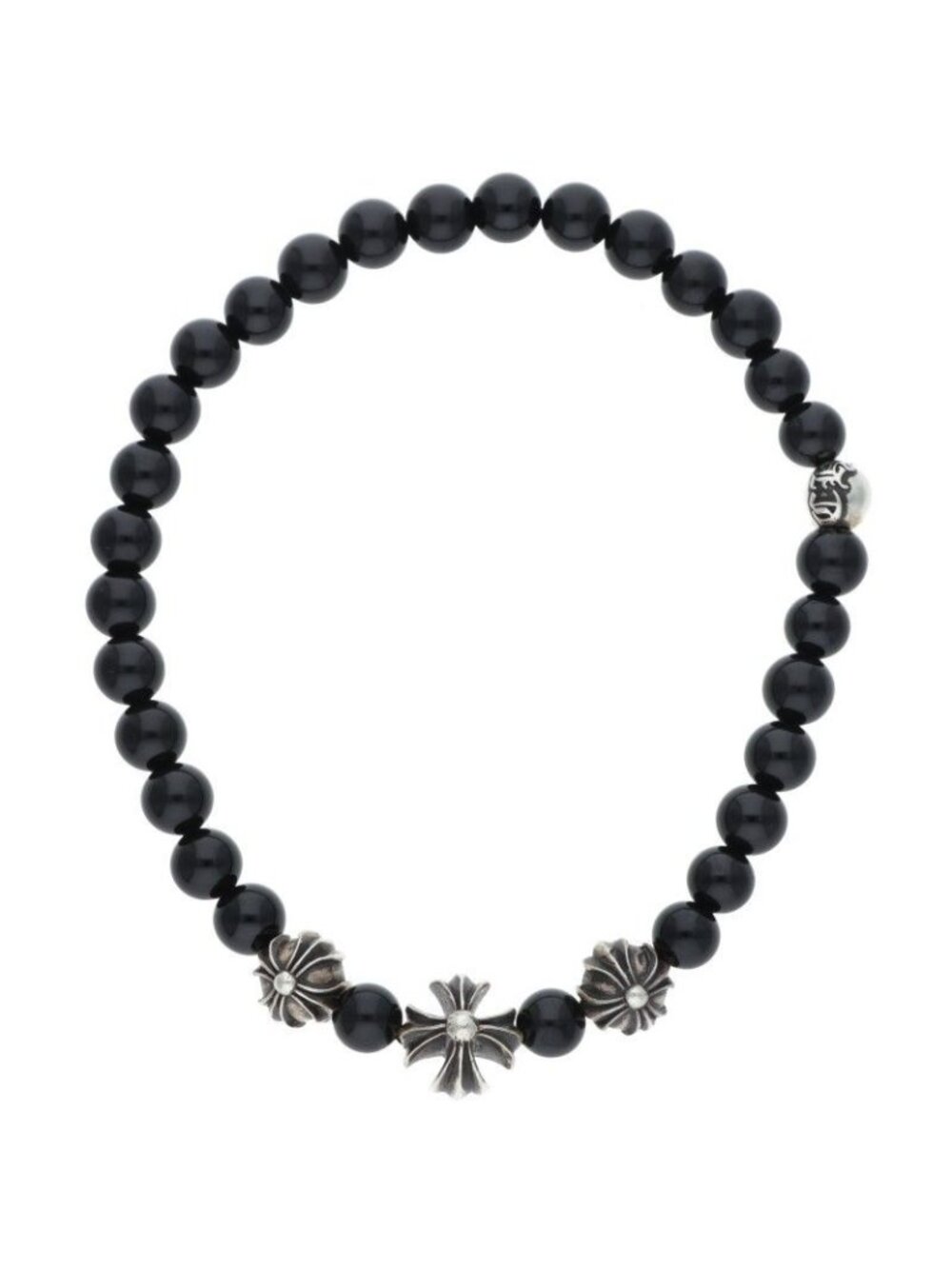 Chrome Hearts 6 Bead Bracelet 6 Black Tourmaline